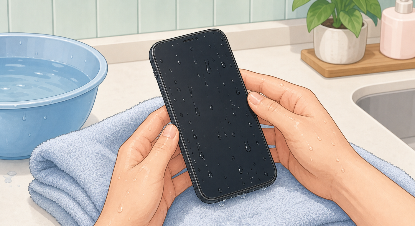 휴대폰 물에 빠뜨렸을 때 응급 조치 — 전원·습기 제거로 손상 줄이는 5단계